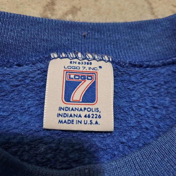 Vintage Logo 7 Detroit Pistons Crewneck Sweater - Picture 4 of 5